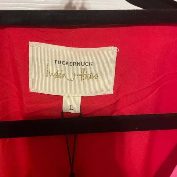 Gorgeous Tuckernuck Scarlet and Hot Pink Madame G Caftan L - Picture 5 of 9